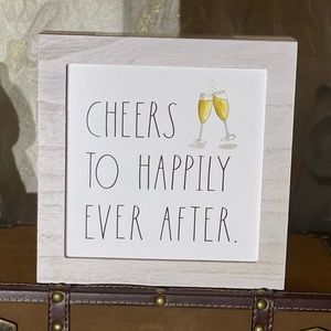 ⚡️Rae Dunn "CHEERS TO HAPPILY EVER AFTER" Sign
